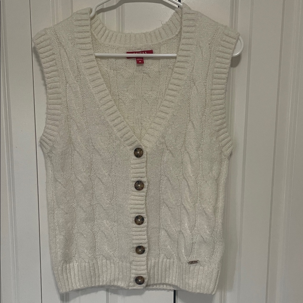 Guess Cream Sweater Vest